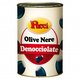 Pucci Olive Nere Denocciolate in Salamoia - Latta da 4,1Kg