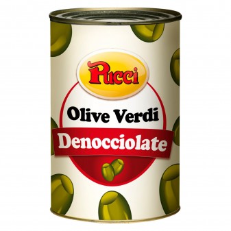 Pucci Olive Verdi Denocciolate in Salamoia - Lattina da 4,1Kg