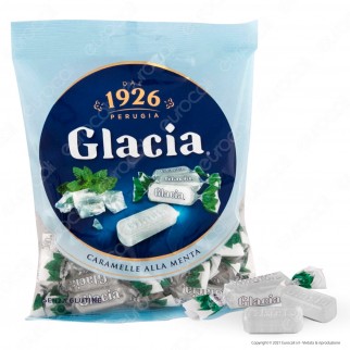 Caramelle Glacia Dure Ripiene al Gusto Menta Senza Glutine - Busta da