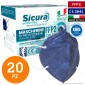 Sicura Protection 20 Mascherine Protettive Colore Blu Monouso con Fattore di Protezione Certificato FFP2 NR [TERMINATO]