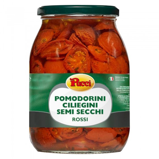 Pucci Pomodorini Ciliegini Semisecchi Rossi in Olio - Vasetto da 950g