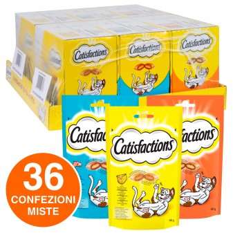 Catisfactions Kit Snack per Gatti 3 Gusti Salmone Formaggio Pollo -