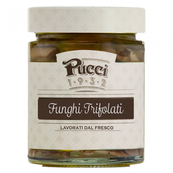 Pucci Funghi Trifolati Lavorati da Fresco - Vasetto da 200g Pucci Funghi Trifolati Lavorati da Fresco - Vasetto da 200g