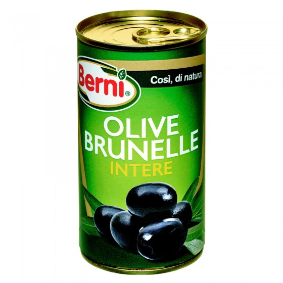 Berni Olive Brunelle Intere in Salamoia - Lattina da 350g Berni Olive Brunelle Intere in Salamoia - Lattina da 350g