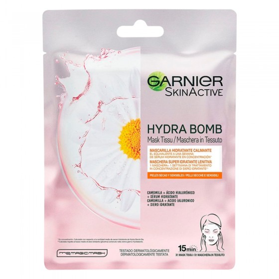 Garnier SkinActive Maschera in Tessuto Hydra Bomb Camomilla Monouso Garnier SkinActive Maschera in Tessuto Hydra Bomb Camomilla Monouso