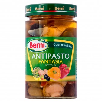 Berni Antipasto Fantasia Mix di Verdure Sottolio - Vasetto da 285g