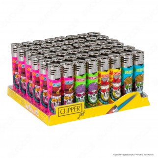 Clipper Jet Maria Skull Accendini Turbo Elettronici Antivento - Box