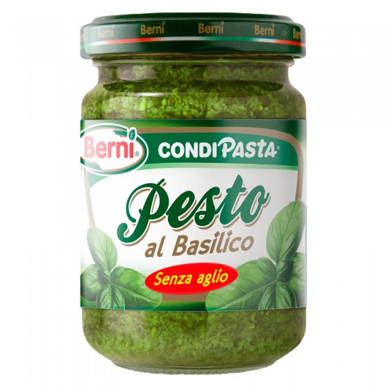 Berni Condipasta Pesto al Basilico Senza Aglio - Vasetto da 135g Berni Condipasta Pesto al Basilico Senza Aglio - Vasetto da 135g