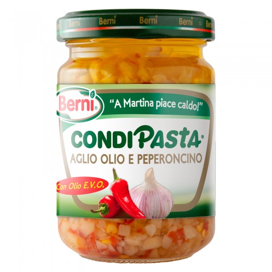 Berni Condipasta Aglio Olio e Peperoncino - Vasetto da 140g Berni Condipasta Aglio Olio e Peperoncino - Vasetto da 140g