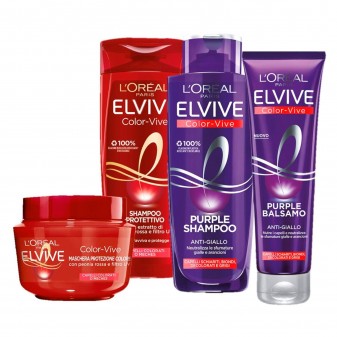 L'Oréal Paris Elvive Color-Vive Kit Shampoo Maschera e Balsamo per i