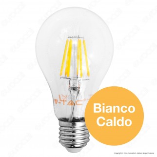 V-Tac VT-1989 Lampadina LED E27 8W Bulb A67 Filamento - SKU 4406