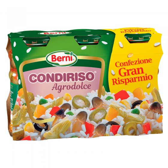 Berni Condiriso Agrodolce - 3 Vasetti da 300g Berni Condiriso Agrodolce - 3 Vasetti da 300g