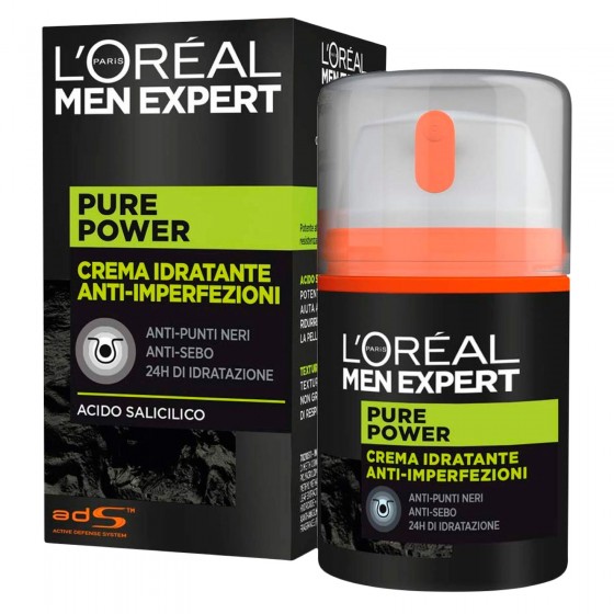 L'Oréal Paris Men Expert Pure Power 24H Crema Viso Idratante L'Oréal Paris Men Expert Pure Power 24H Crema Viso Idratante