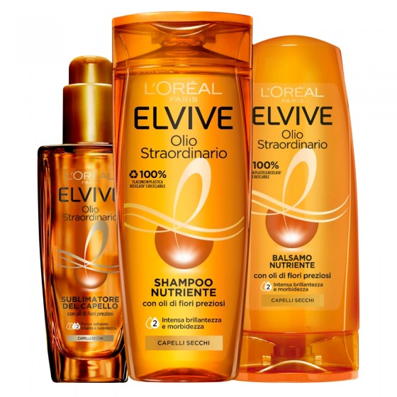 L'Oréal Paris Elvive Olio Straordinario Routine per Capelli Secchi L'Oréal Paris Elvive Olio Straordinario Routine per Capelli Secchi