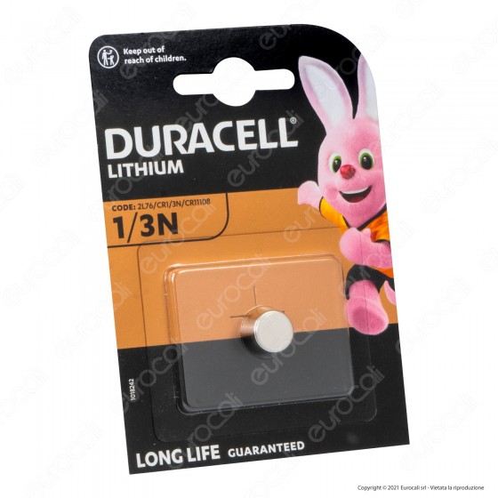Duracell Lithium 1/3N DL1/3N Pile 3V - Blister 1 Batteria Duracell Lithium 1/3N DL1/3N Pile 3V - Blister 1 Batteria