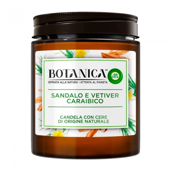 Air Wick Botanica Sandalo e Vetiver Caraibico Candela con cere di Air Wick Botanica Sandalo e Vetiver Caraibico Candela con cere di