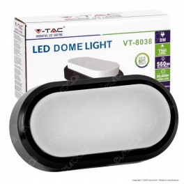V-Tac VT-8038 Lampada da Muro LED 8W Colore Nero IP54 - SKU 1308 /