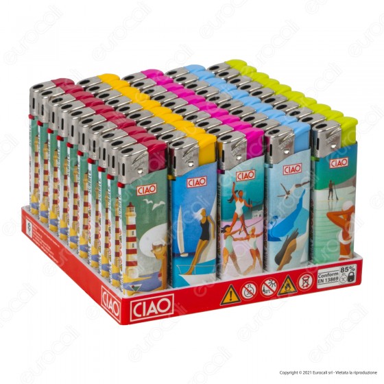 Ciao Accendino Elettronico Fantasia Summer - Box da 50 Accendini Ciao Accendino Elettronico Fantasia Summer - Box da 50 Accendini