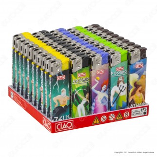 Ciao Accendino Elettronico Fantasia Olympus - Box da 50 Accendini