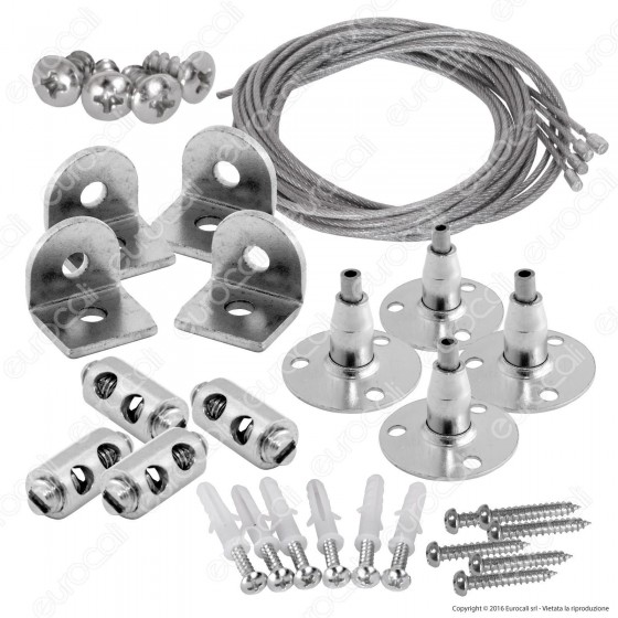 V-Tac Kit per Montaggio a Sospensione di Pannelli LED - SKU 6018 V-Tac Kit per Montaggio a Sospensione di Pannelli LED - SKU 6018