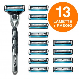 Gillette Mach3 Rasoio Uomo con 13 Lamette di Ricarica [TERMINATO]