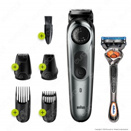 Braun BT7220 Regolabarba e Tagliacapelli e King C Gillette Olio