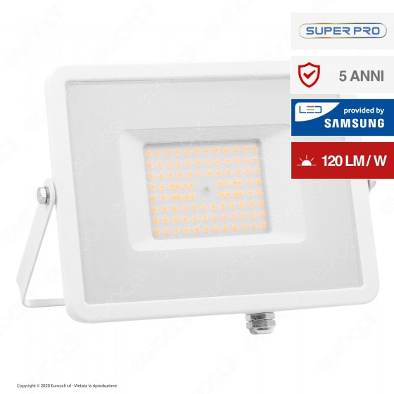V-Tac PRO VT-56 Faro LED SMD 50W High Lumens Ultrasottile Chip Samsung da Esterno Colore Bianco - SKU 762 / 763