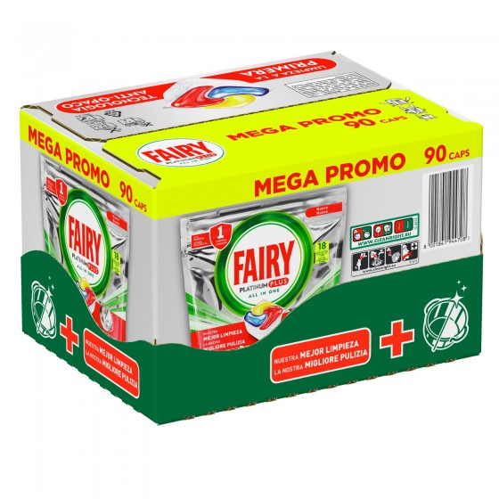 FAIRY PLATINUM PLUS AL LIMONE DETERSIVO PASTIGLIE LAVASTOVIGLIE 4 MAXI  FORMATI