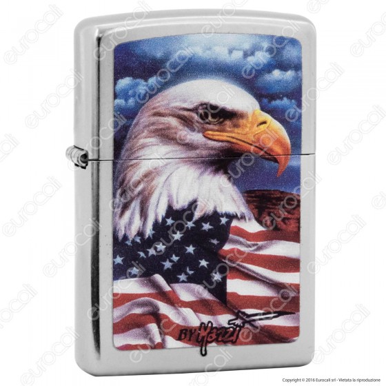 Accendino Zippo Mod. 24764 Eagle by Claudio Mazzi - Ricaricabile Antivento Accendino Zippo Mod. 24764 Eagle by Claudio Mazzi - Ricaricabile Antivento