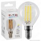 V-Tac VT-2486 Lampadina LED E14 6W MiniGlobo P45 Filament - SKU 2854 / 2855 / 2856
