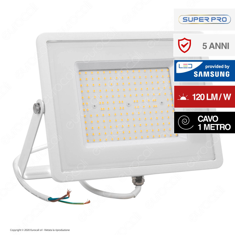V-Tac PRO VT-106 Faro LED SMD 100W High Lumens Ultrasottile Chip Samsung da Esterno Colore Bianco - SKU 768 / 769