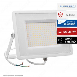 V-Tac PRO VT-106 Faro LED SMD 100W High Lumens Ultrasottile Chip Samsung da Esterno Colore Bianco - SKU 768 / 769