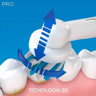 Oral-B Pro 2 2000N Spazzolino Elettrico Ricaricabile Bianco e Blu con Testina
