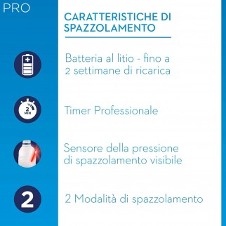 Oral-B Pro 2 2000 Spazzolino Elettrico Ricaricabile Bianco con