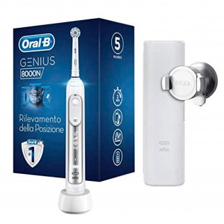 Oral-B Genius 8000N Spazzolino Elettrico Bluetooth Argento con