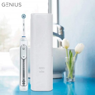 Oral-B Genius 8000N Spazzolino Elettrico Bluetooth Argento con