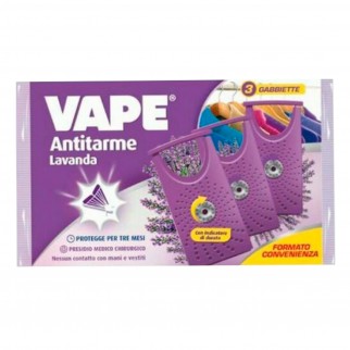 Vape Antitarme Lavanda Gabbiette per Guardaroba - Confezione da 3