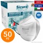 Sicura Protection 50 Mascherine Protettive Colore Bianco Elastici Neri Fattore di Protezione Certificato FFP2 NR [TERMINATO]