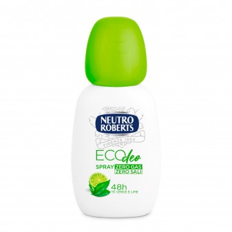 Neutro Roberts Eco Deo Deodorante Tè Verde e Lime Senza Sali d'Alluminio e Gas - Spray da 75ml