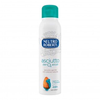 Neutro Roberts Asciutto Zero Alcol Deodorante con Cotone Naturale al