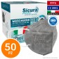 Sicura Protection 50 Mascherine Protettive Colore Grigio Monouso FFP2 NR in TNT [TERMINATO]