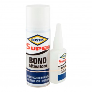 Bostik Super Bond Adesivo Istantaneo Trasparente con Attivatore -