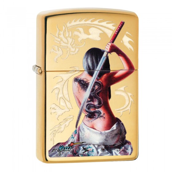 Accendino Zippo Mod. 29668 Mazzi® - Oriental Lady - Ricaricabile Antivento Accendino Zippo Mod. 29668 Mazzi® - Oriental Lady - Ricaricabile Antivento