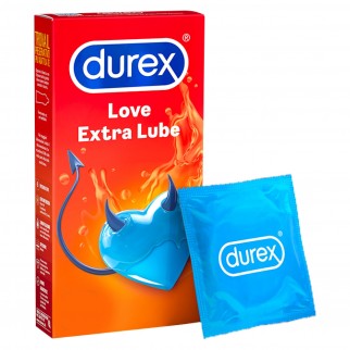 Preservativi Durex Love Extra Lube - Scatola 6 pezzi