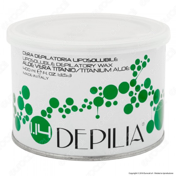Depilia 1.14 Aloe Vera Titanio Cera Depilatoria Liposolubile per Depilia 1.14 Aloe Vera Titanio Cera Depilatoria Liposolubile per
