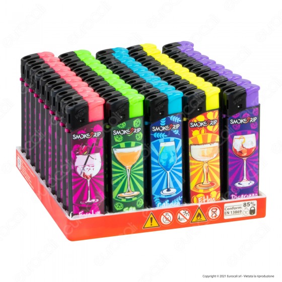 SmokeTrip Accendini Elettronici Ricaricabili Fantasia Lady Cocktails SmokeTrip Accendini Elettronici Ricaricabili Fantasia Lady Cocktails