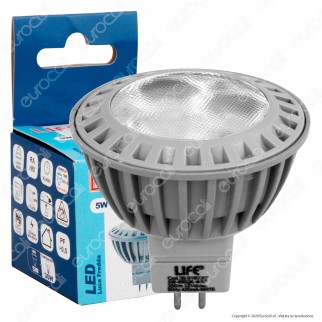 Life Lampadina LED GU5.3 (MR16) 5W 12V Faretto Spotlight - mod. 39.916035F