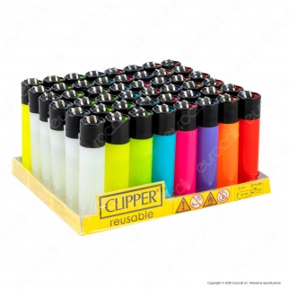 Clipper Large Fantasia Traslucido - Box da 48 Accendini [TERMINATO]