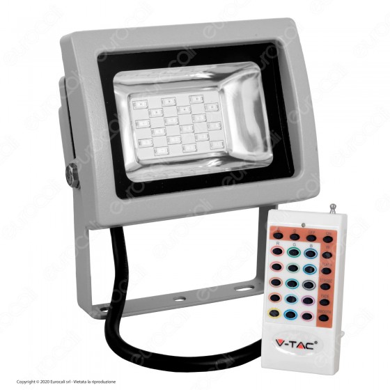 V-Tac VT-4711 RGB Multicolore Faretto LED 10W da Esterno con V-Tac VT-4711 RGB Multicolore Faretto LED 10W da Esterno con