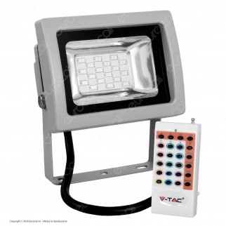 V-Tac VT-4711 RGB Multicolore Faretto LED 10W da Esterno con